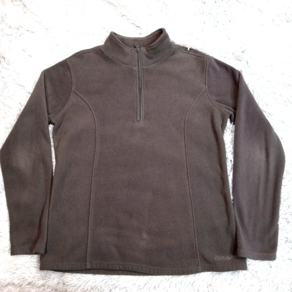 Cabela's Mens Shirt Jacket Fleece Green M Shacket Zip Long Sleeve Pullover - Picture 1 of 11